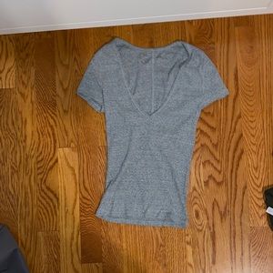 V-Neck grey crop top